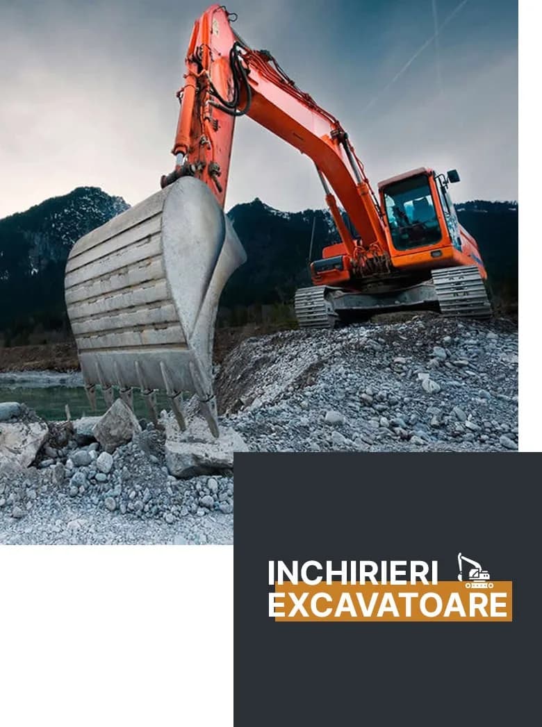 Excavator folosit pentru incarcat pamant